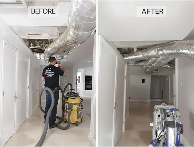 Dartmouth Air Duct Cleaning professional performing thorough air duct cleaning in Dartmouth