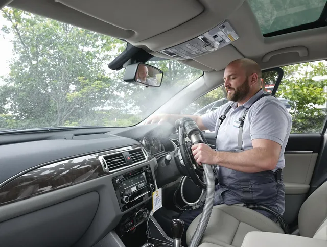 Dartmouth Air Duct Cleaning specialist performing professional car duct cleaning in Dartmouth