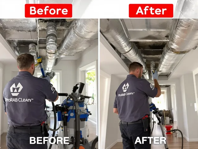 Dartmouth Air Duct Cleaning expert performing thorough residential duct cleaning in a Dartmouth home